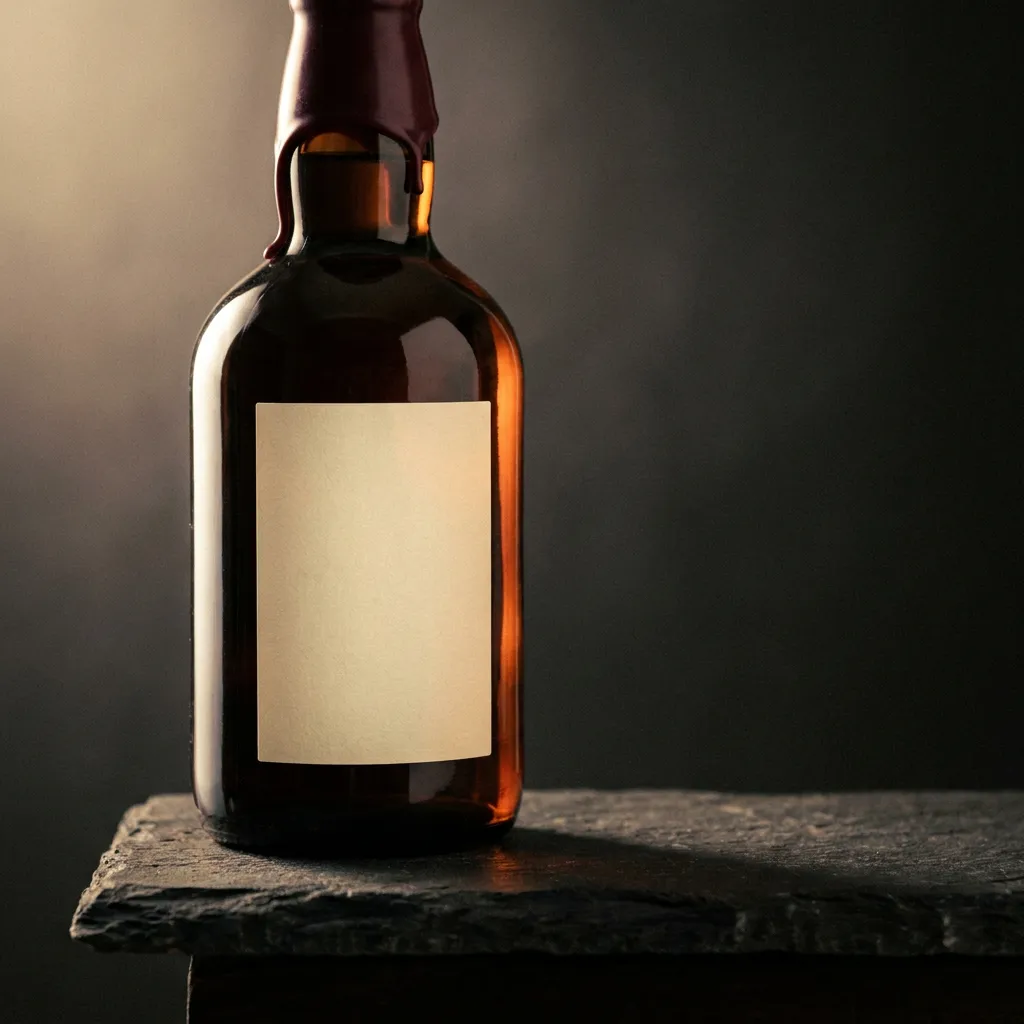 Halden & Oak whiskey bottle on slate